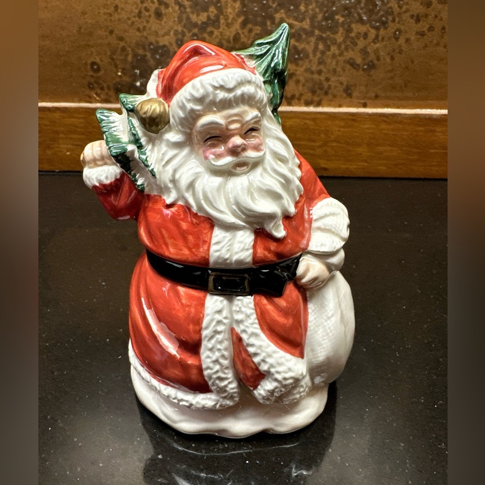 Vintage Omnibus Santa Candy Trinket Jar 1989